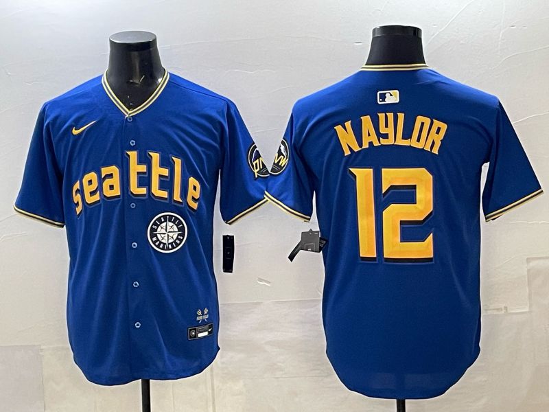 Men Seattle Mariners #12 Naylor blue Game Nike MLB 2025 Jersey 003